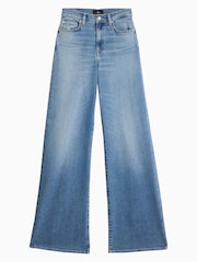 7 For All Mankind Blue Lotta Jeans in Aquashade - Image 6 of 6