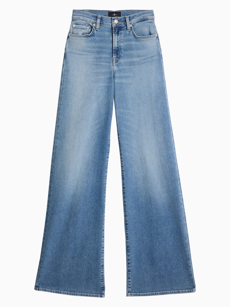 7 For All Mankind Blue Lotta Jeans in Aquashade - Image 6 of 6