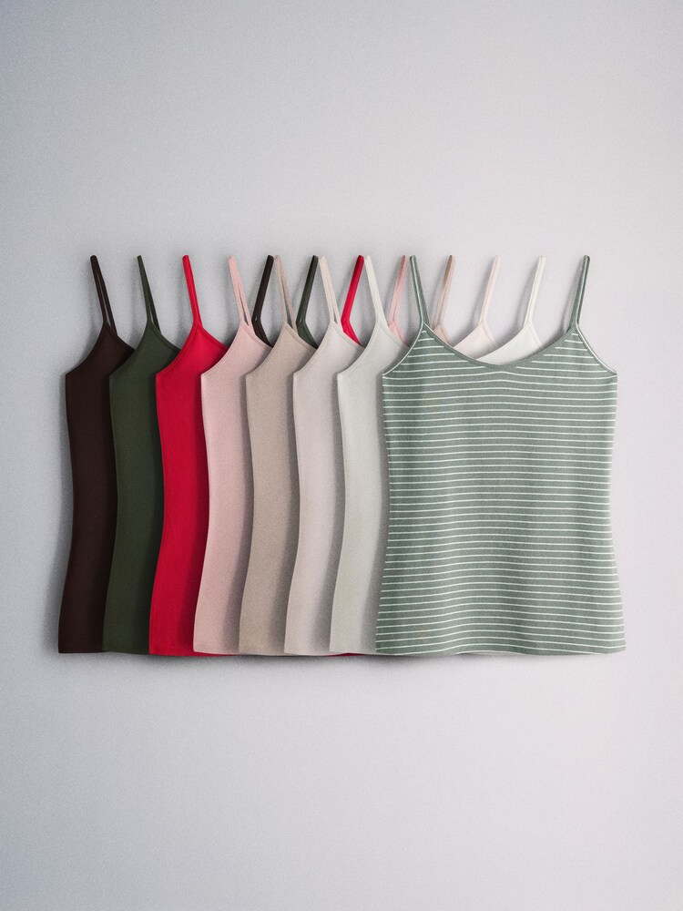 The Set 8 Pack Strappy Vest Tops - 图片1 / 11