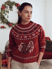 Gruffalo Red Fairisle Family Matchback Christmas Jumper - Image 1 of 5