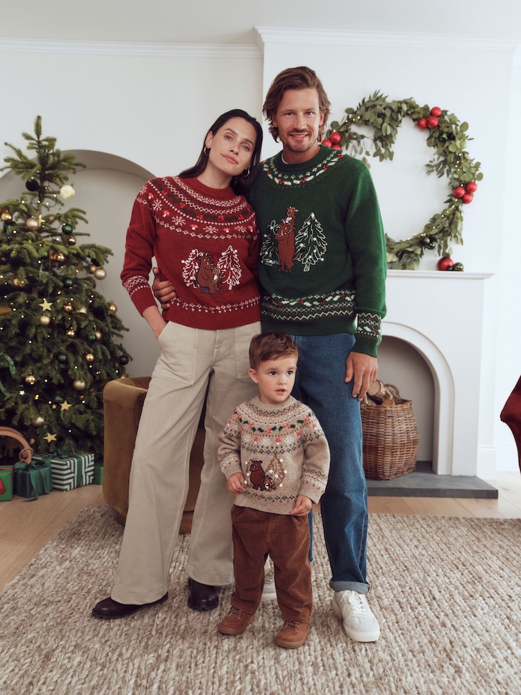 Gruffalo Red Fairisle Family Matchback Christmas Jumper - Image 2 of 5 Gruffalo Red Fairisle Family Matchback Christmas Jumper - Image 2 of 5