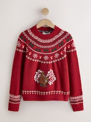 Gruffalo Red Fairisle Christmas Long Sleeve Jumper - Image 6 of 9