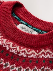 Gruffalo Red Fairisle Christmas Long Sleeve Jumper - Image 7 of 9