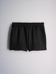 The Set 2 Pack Fold-Over Waist Sweat Shorts Grey Marl/Black - Image 6 of 9