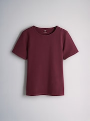 The Set 5 Pack Short Sleeve Fitted Crew Neck T-Shirts Navy/Pink/Burgundy/Grey - Image 5 of 8