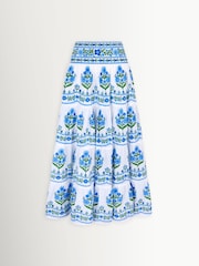 Pink City Prints Blue Rah Skirt - Image 1 of 1