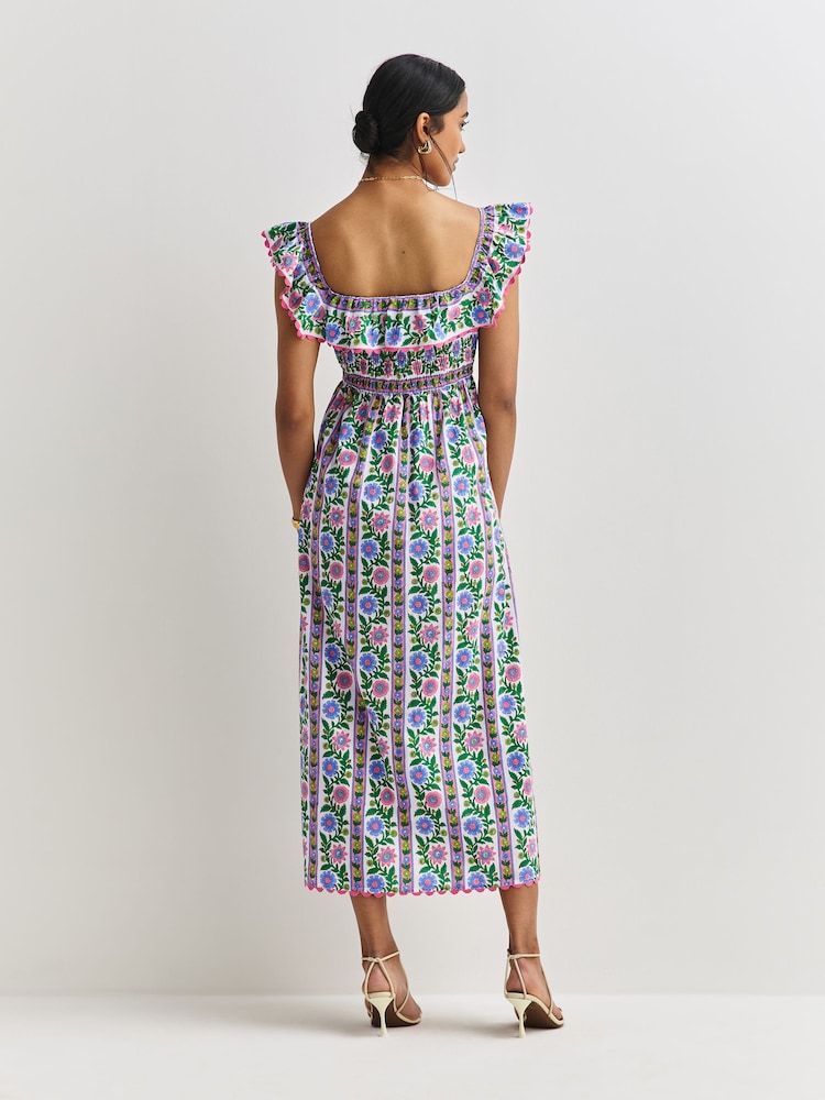 Pink City Prints Folk Border Carrie Dress - Image 2 of 10
