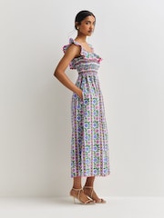 Pink City Prints Folk Border Carrie Dress - Image 3 of 10