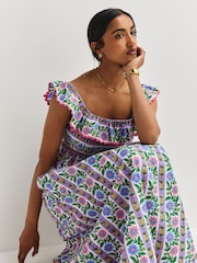 Pink City Prints Folk Border Carrie Dress - Image 4 of 10