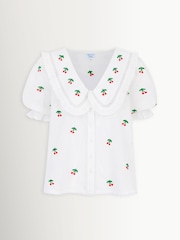 Pink City Prints White Ava Blouse - Image 1 of 1