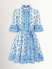 Pink City Prints Lapis Meadow Gemma Mini Dress - Image 5 of 8