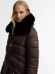 Barbour International Brown Longline Cyrus Puffer Jacket - Image 5 of 5