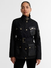 Barbour International Black Heritage Wax Jacket - Image 1 of 8