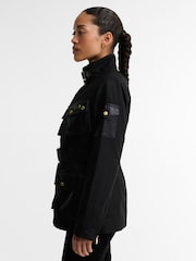 Barbour International Black Heritage Wax Jacket - Image 6 of 8