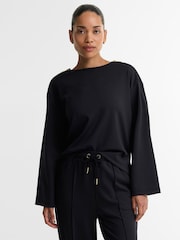 Barbour International Black Kenna Sweatshirt - Image 1 of 6