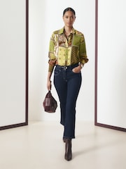 Multicoloured Scarf Print Long Sleeve Shirt - Image 2 of 8