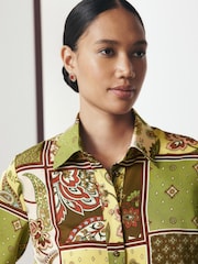Multicoloured Scarf Print Long Sleeve Shirt - Image 5 of 8