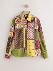 Multicoloured Scarf Print Long Sleeve Shirt - Image 6 of 8