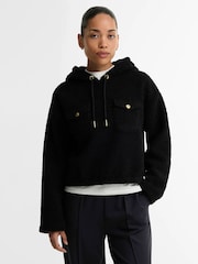 Barbour International Black Lilah Fleece Hoodie - Image 1 of 6
