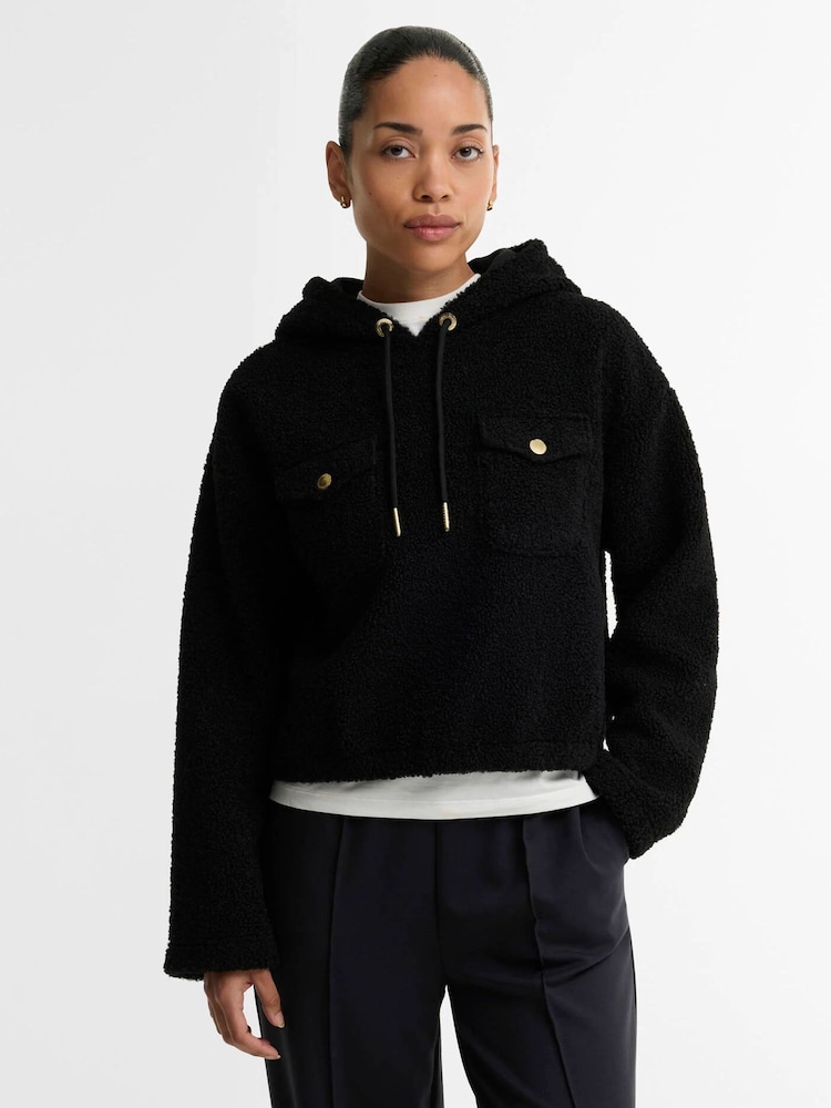 Barbour International Black Lilah Fleece Hoodie - Image 1 of 6 Barbour International Black Lilah Fleece Hoodie - Image 1 of 6