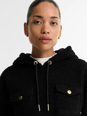 Barbour International Black Lilah Fleece Hoodie - Image 4 of 6