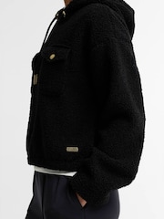 Barbour International Black Lilah Fleece Hoodie - Image 5 of 6