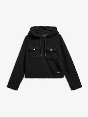 Barbour International Black Lilah Fleece Hoodie - Image 6 of 6