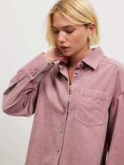 Rose Pink Washed Corduroy Shirt - Image 1 of 7