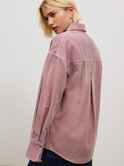Rose Pink Washed Corduroy Shirt - Image 4 of 7