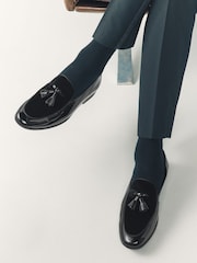 Black Patent & Velvet Loafer - Image 2 of 7