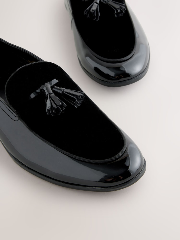 Black Patent & Velvet Loafer - Image 7 of 7 Black Patent & Velvet Loafer - Image 7 of 7