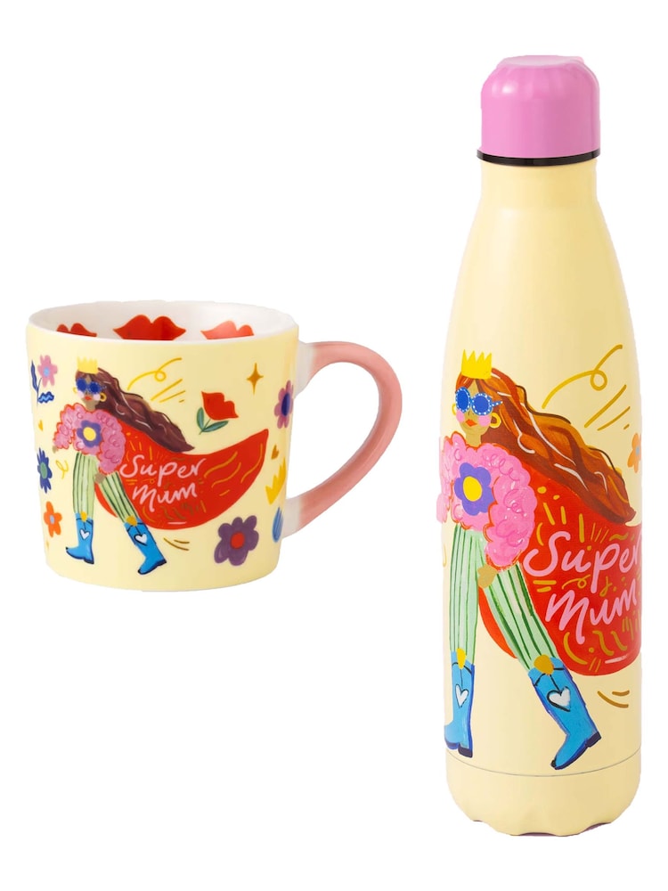 Eleanor Bowmer Multi Super Mug & Water Bottle Set - Image 1 of 3 Eleanor Bowmer Multi Super Mug & Water Bottle Set - Image 1 of 3