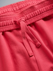 The Set 3 Pack Fold Over Waistband Sweat Shorts Red /Green/Cream - Image 6 of 6