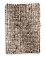 Set of 2 Tailored Boucle Weave Dark Natural Very Dark Wood Nomad Dining Chairs - Image 8 of 8
