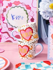 Eleanor Bowmer Multi Mrs & Mr Heart Mug Set - Image 1 of 5