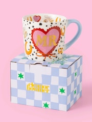 Eleanor Bowmer Multi Mrs & Mr Heart Mug Set - Image 5 of 5