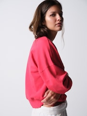 The Set 3 Pack Boxy Crew Sweatshirts Red/Green/Cream - Image 4 of 10