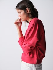 The Set 3 Pack Boxy Crew Sweatshirts Red/Green/Cream - Image 5 of 10