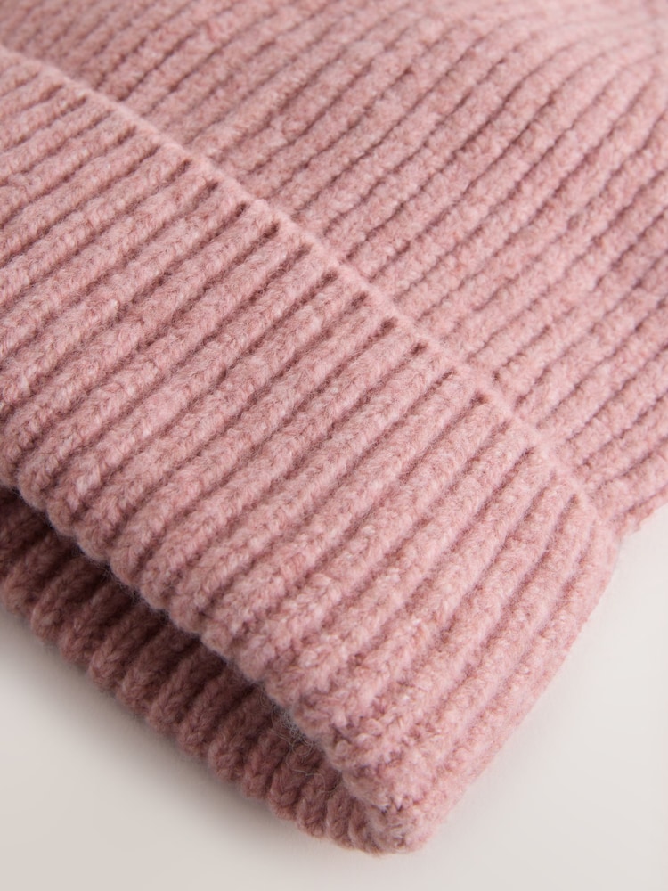Blush Pink Cosy Beanie Hat (1-16yrs) - Image 3 of 3