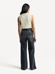 Sasha Distressed Wide Leg Cotton Jeans - Image 3 of 6