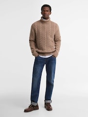 Barbour® Natural Staplecross Rollneck Sweater - Image 3 of 6
