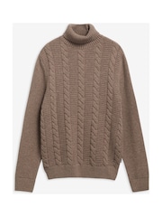 Barbour® Natural Staplecross Rollneck Sweater - Image 6 of 6