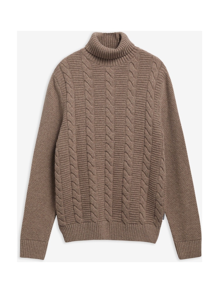 Barbour® Natural Staplecross Rollneck Sweater - Image 6 of 6 Barbour® Natural Staplecross Rollneck Sweater - Image 6 of 6
