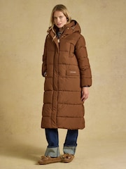 Matchday Toffee Brown Longline Oversized Showerproof Coat - Image 1 of 10