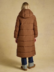 Matchday Toffee Brown Longline Oversized Showerproof Coat - Image 2 of 10