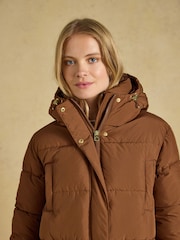 Matchday Toffee Brown Longline Oversized Showerproof Coat - Image 4 of 10