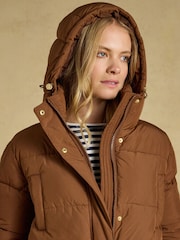 Matchday Toffee Brown Longline Oversized Showerproof Coat - Image 8 of 10