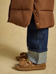 Matchday Toffee Brown Longline Oversized Showerproof Coat - Image 9 of 10