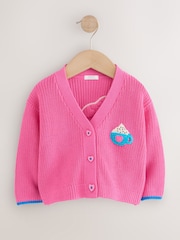 Pink Hot Chocolate V-Neck Cardigan (3mths-7yrs) - Image 1 of 4