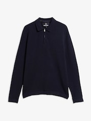 Barbour® Blue Bearsted Knitted Zip Jumper - Image 5 of 5